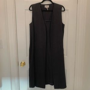 1. STATE long black vest duster, black, M